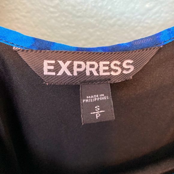 Blue Pattern Trapeze Dress from Express - Picture 6 of 8